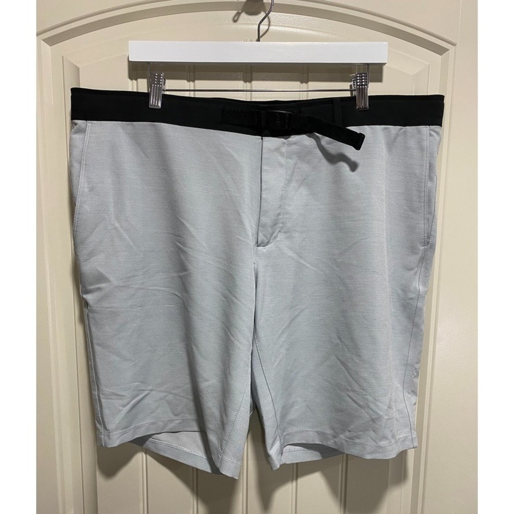 Nike Flex Slim Golf Shorts Mens Size 40‎ Light Grey Belted Stretch Hybrid AJ5779